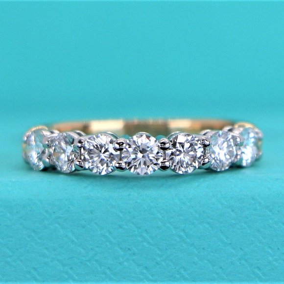 19877 Tiffany & Co. 18k Yellow Gold 3.5mm Forever Diamond 0.91ct Wedding Band 5